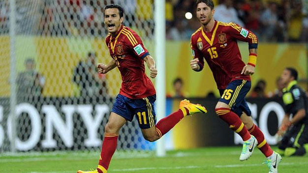 Pedro áp sát kỉ lục ghi bàn của David Villa tại ĐT Tây Ban Nha