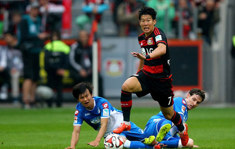 Son Heung-min trong màu áo Leverkusen