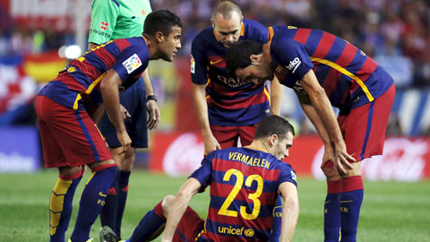 Bóng đá - Thomas Vermaelen chấn thương, Barca có nguy cơ hết hậu vệ