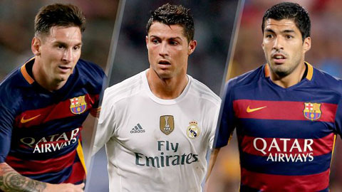 Suarez được đồng nghiệp đánh giá cao hơn Messi và Ronaldo
