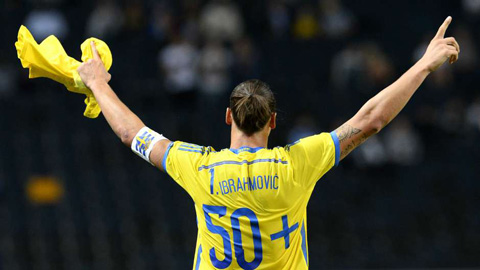 Tiền đạo Zlatan Ibrahimovic (Thụy Điển): 8 bàn/642 phút