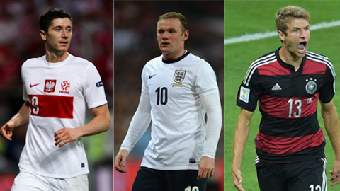 Lewandowski, Mueller, Rooney và những chân sút hàng đầu vòng loại EURO 2016